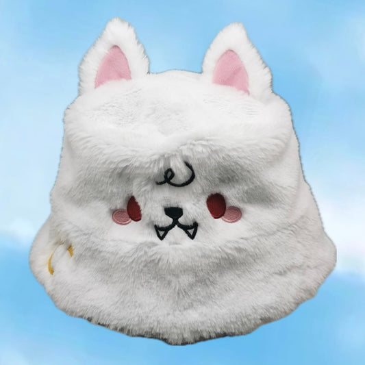 🦇 Albino bat - fluffy bucket hat