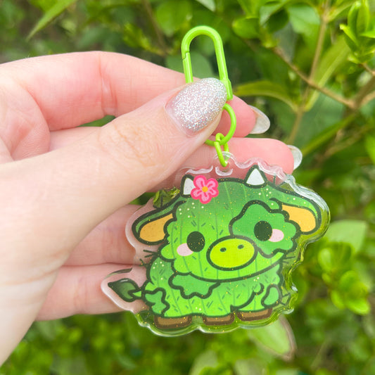 Cactus Cow ✨ Mini Moo keychain
