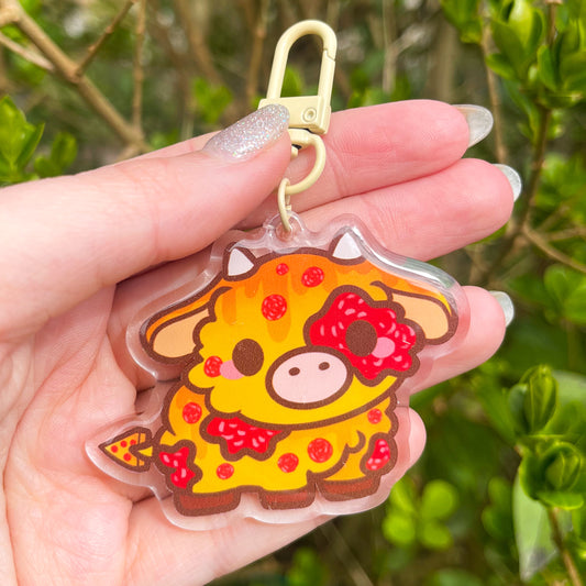 Pepperoni Cow 🍕 Mini Moo Keychain