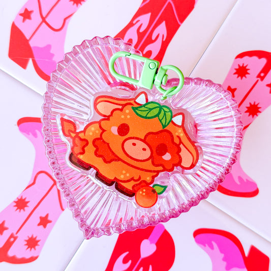 Orange Cow ✨ Mini Moo keychain