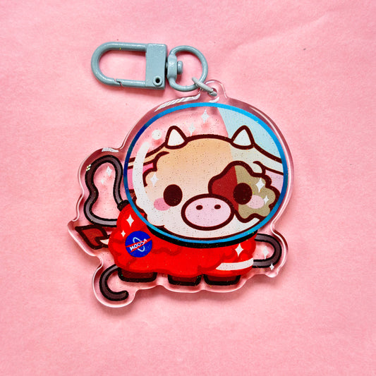 Astronaut Cow ✨ Mini Moo keychain