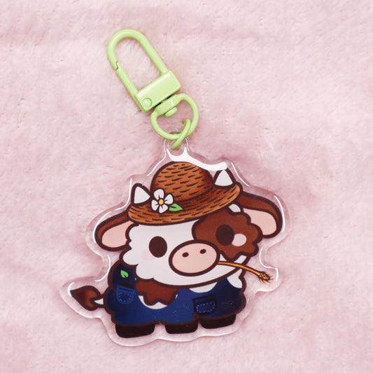 Farmer Cow 🥕 Mini Moo keychain